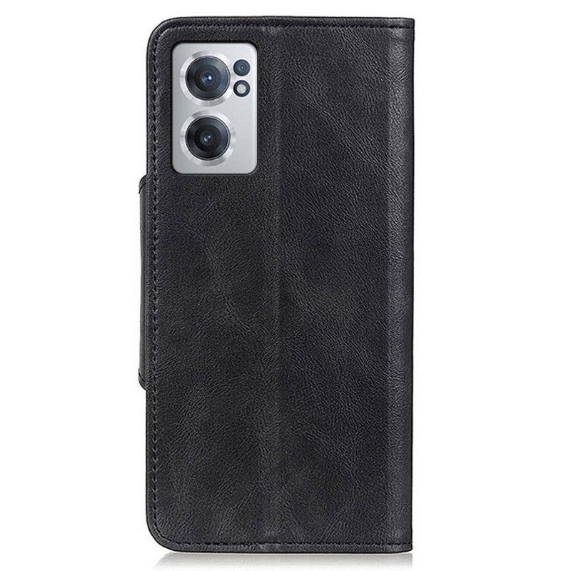 Folio Deksel Til OnePlus Nord CE 2 5G Kunstskinn Med Knapp