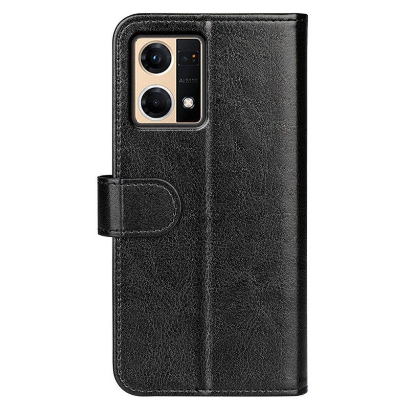 Folio Deksel Til Oppo Reno 7 Retro Kunstskinn
