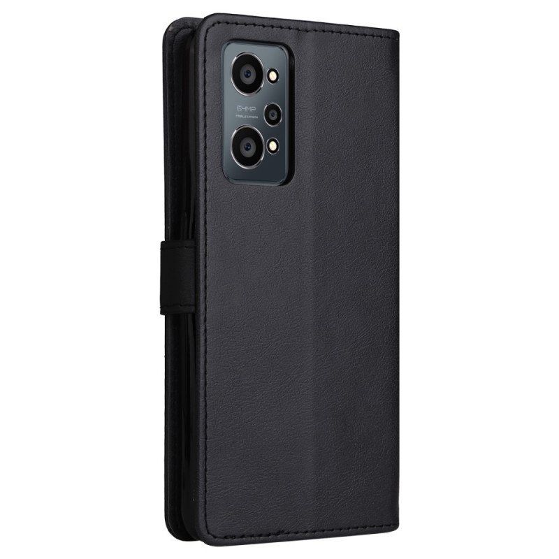 Folio Deksel Til Realme GT Neo 3T / Neo 2 Med Kjede Strappy Skinneffekt