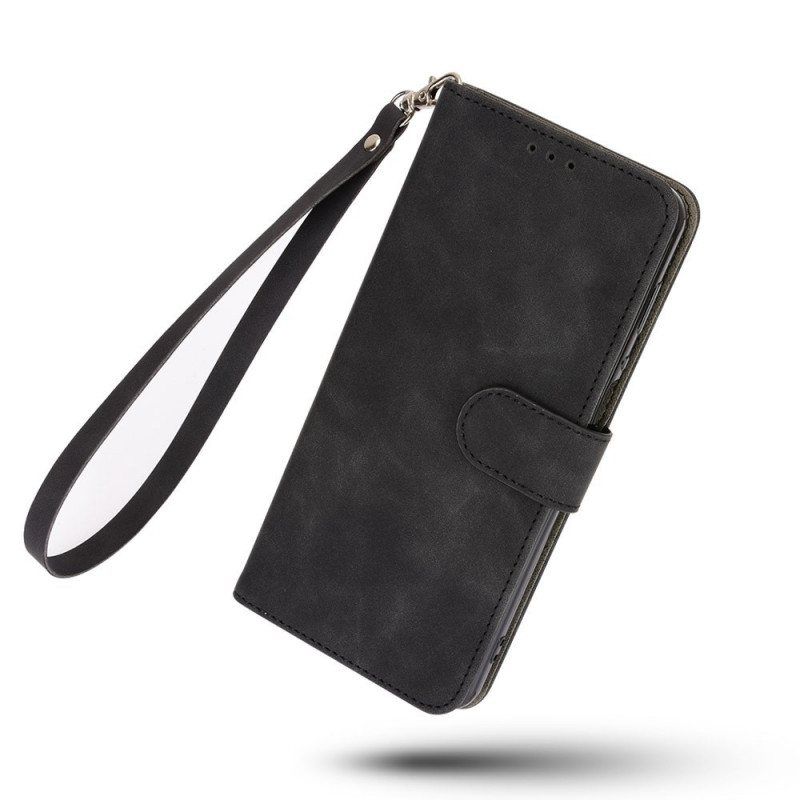 Folio Deksel Til Samsung Galaxy M23 5G Med Kjede Strappy Skin-touch