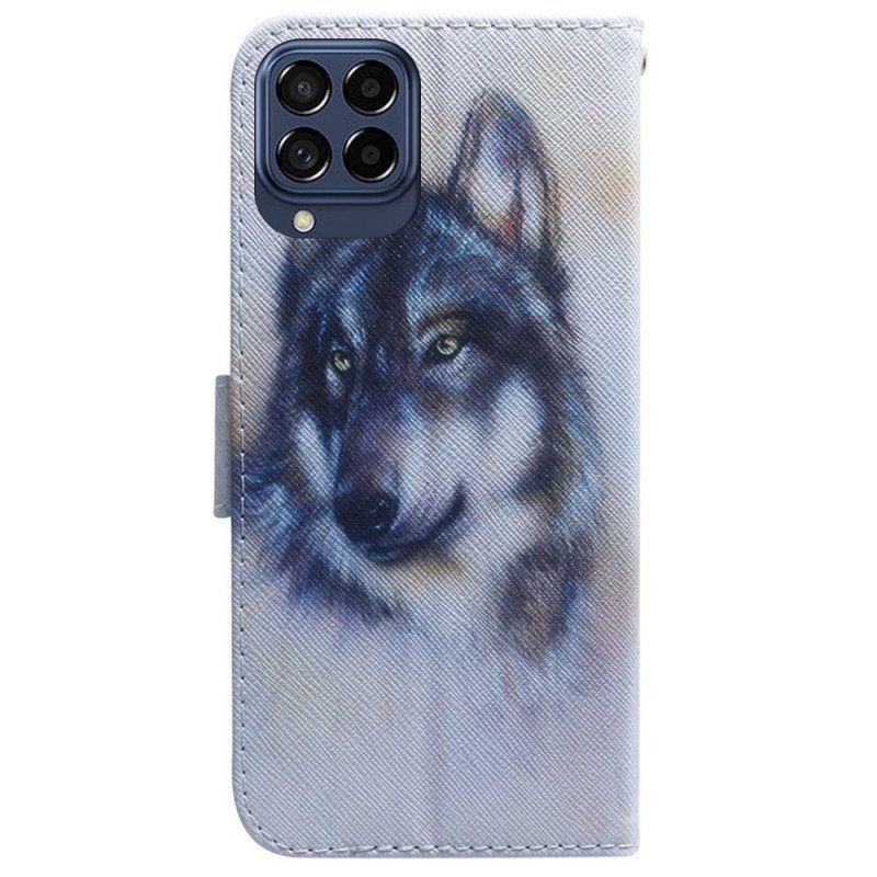 Folio Deksel Til Samsung Galaxy M33 5G Akvarell Hund
