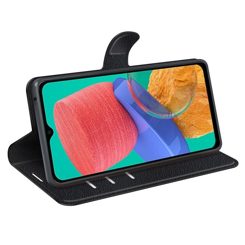 Folio Deksel Til Samsung Galaxy M33 5G Lychee-skinnstil
