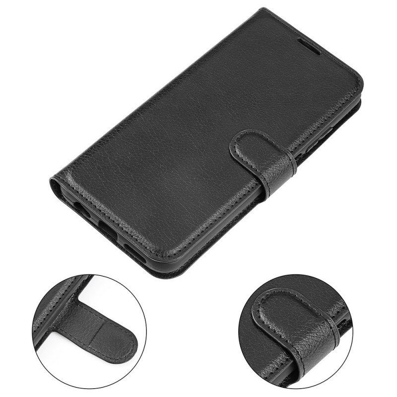 Folio Deksel Til Samsung Galaxy M33 5G Lychee-skinnstil
