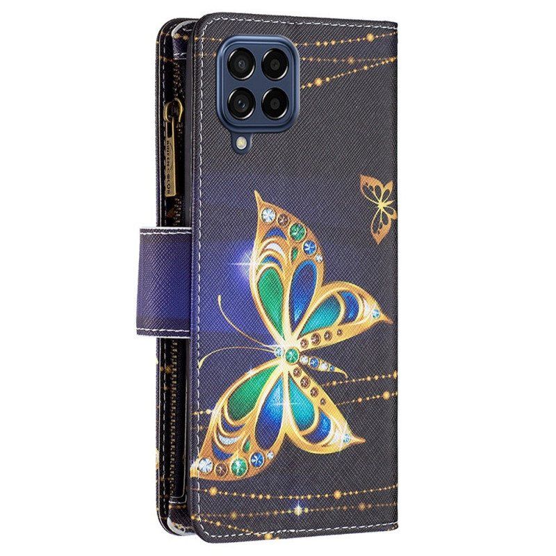 Folio Deksel Til Samsung Galaxy M53 5G Lommebok Butterflies Lommebok
