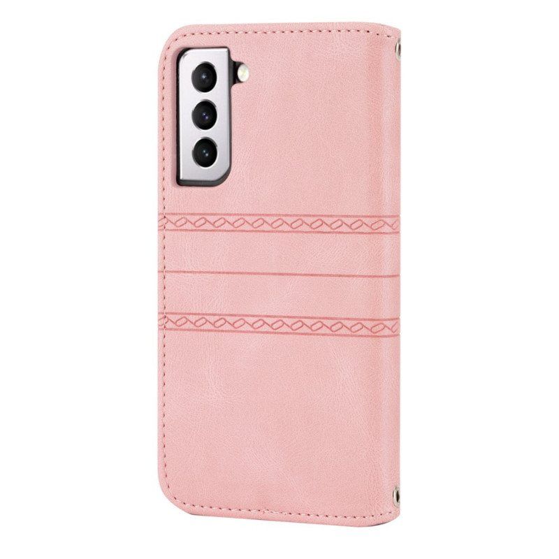 Folio Deksel Til Samsung Galaxy S22 5G Blondesømmer