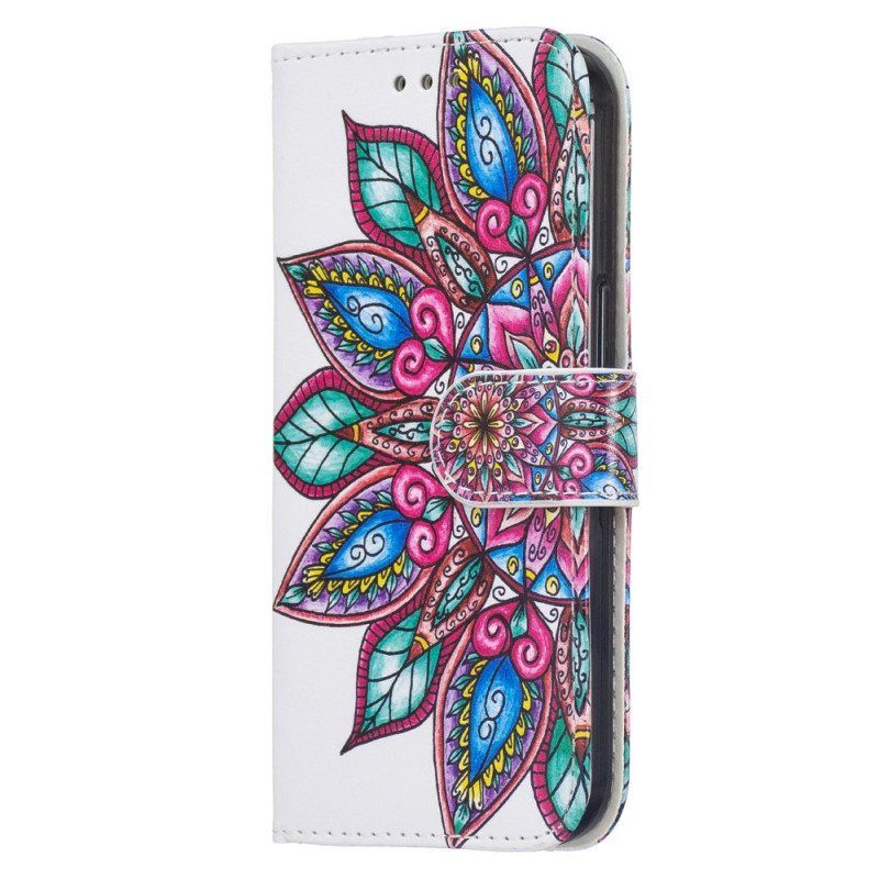 Folio Deksel Til Samsung Galaxy S22 Plus 5G Tegnet Mandala