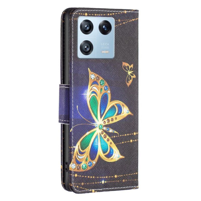 Folio Deksel Til Xiaomi 13 Pro Dyrebare Sommerfugler