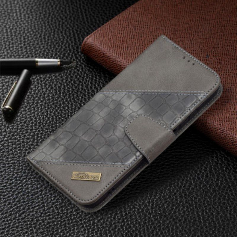 Folio Deksel Til Xiaomi Redmi Note 10 / 10S Klassisk Krokodilleskinneffekt