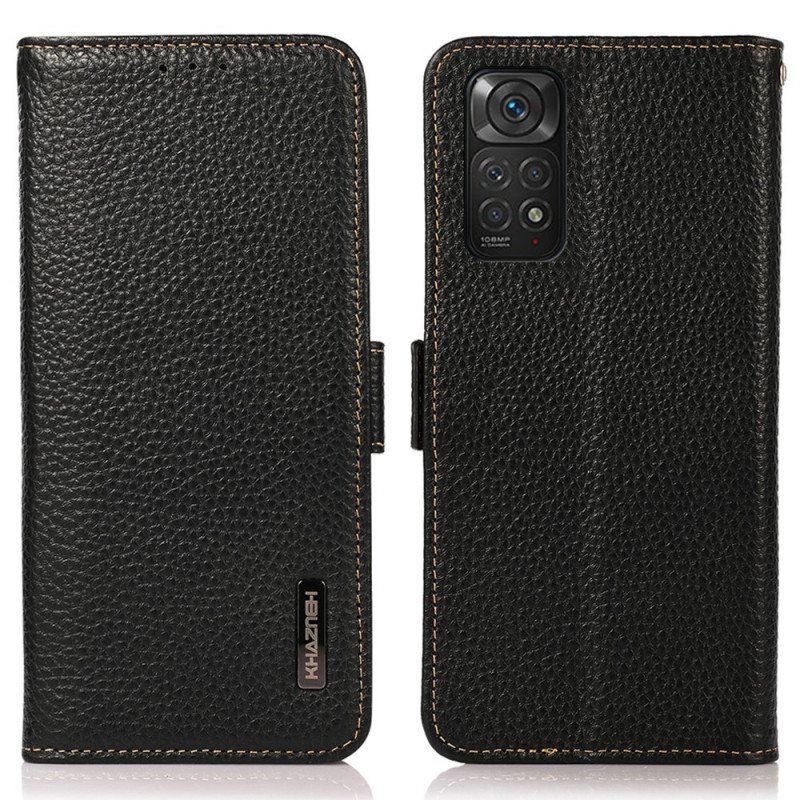 Folio Deksel Til Xiaomi Redmi Note 11 / 11S Litchi-skinn Khazneh Rfid