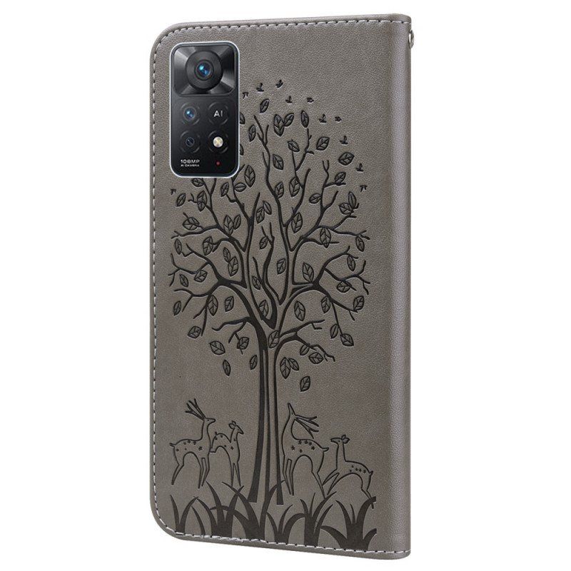 Folio Deksel Til Xiaomi Redmi Note 11 Pro / 11 Pro 5G Tre Og Hjort