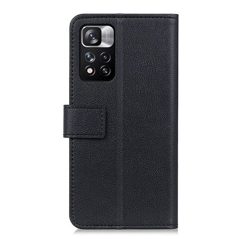 Folio Deksel Til Xiaomi Redmi Note 11 Pro Plus 5G Klassisk Skinneffekt