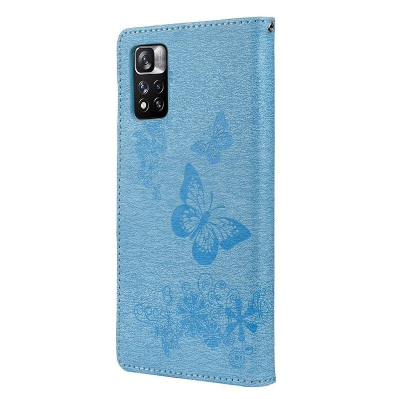 Folio Deksel Til Xiaomi Redmi Note 11 Pro Plus 5G Sommerfugler