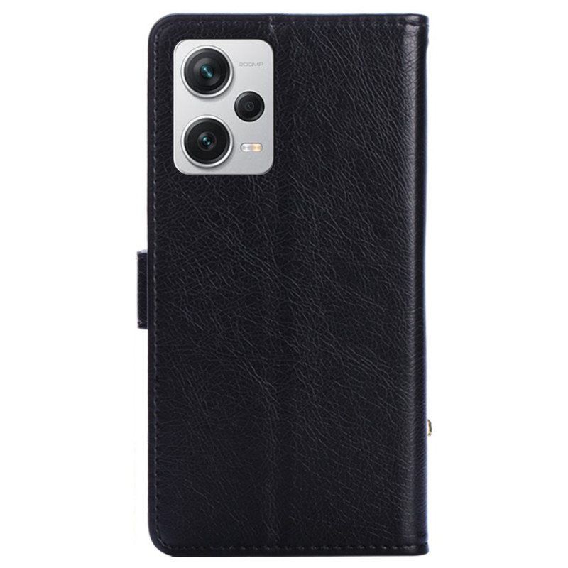 Folio Deksel Til Xiaomi Redmi Note 12 Pro Plus Myntpung Med Glidelås