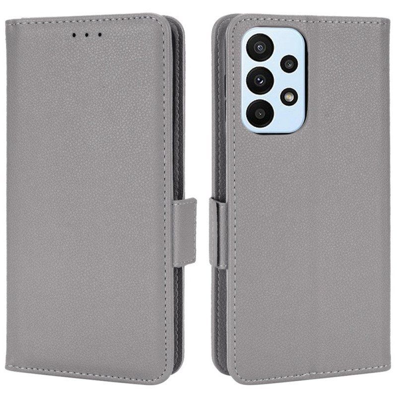 Lærdeksel Til Samsung Galaxy M23 5G Lychee-skinnstil