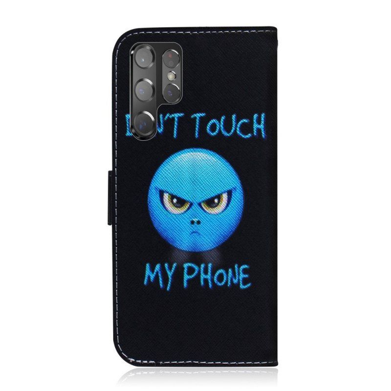 Lærdeksel Til Samsung Galaxy S22 Ultra 5G Emoji-telefon