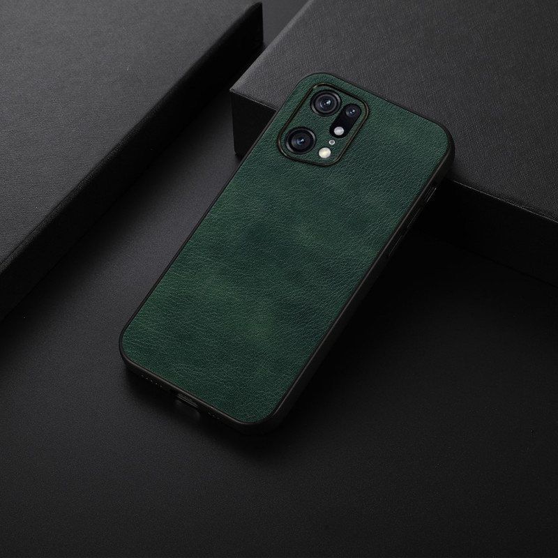 Mobildeksel Til Oppo Find X5 Pro Litchi Skinneffekt